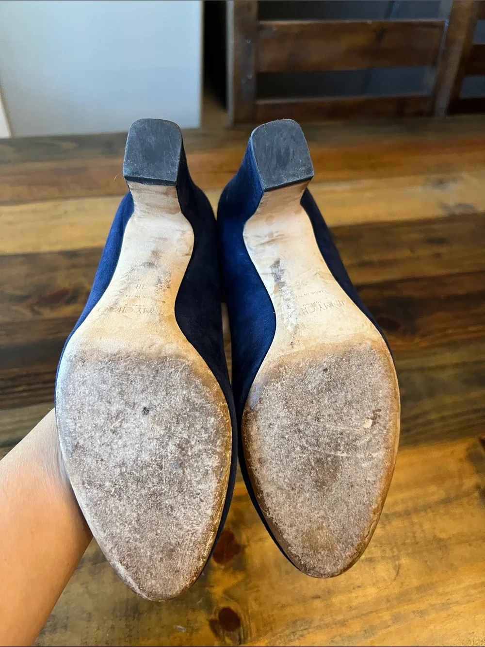 Jimmy Choo Navy Suede Classic Pump